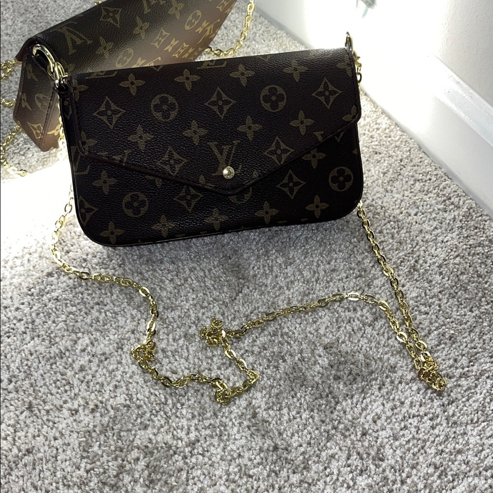 Louis Vuitton Dark Brown Monogram Crossbody Bag